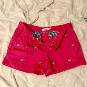 Vineyard Vines Pink Whale Embroidered Shorts
